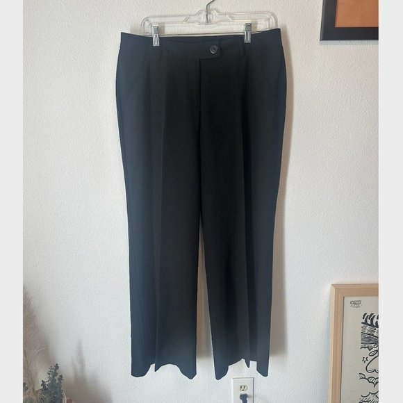 CAbi Pants & Jumpsuits Cabi Sz 2 L Black Wide Leg Trousers Dress Pants Pleated Front Stretch